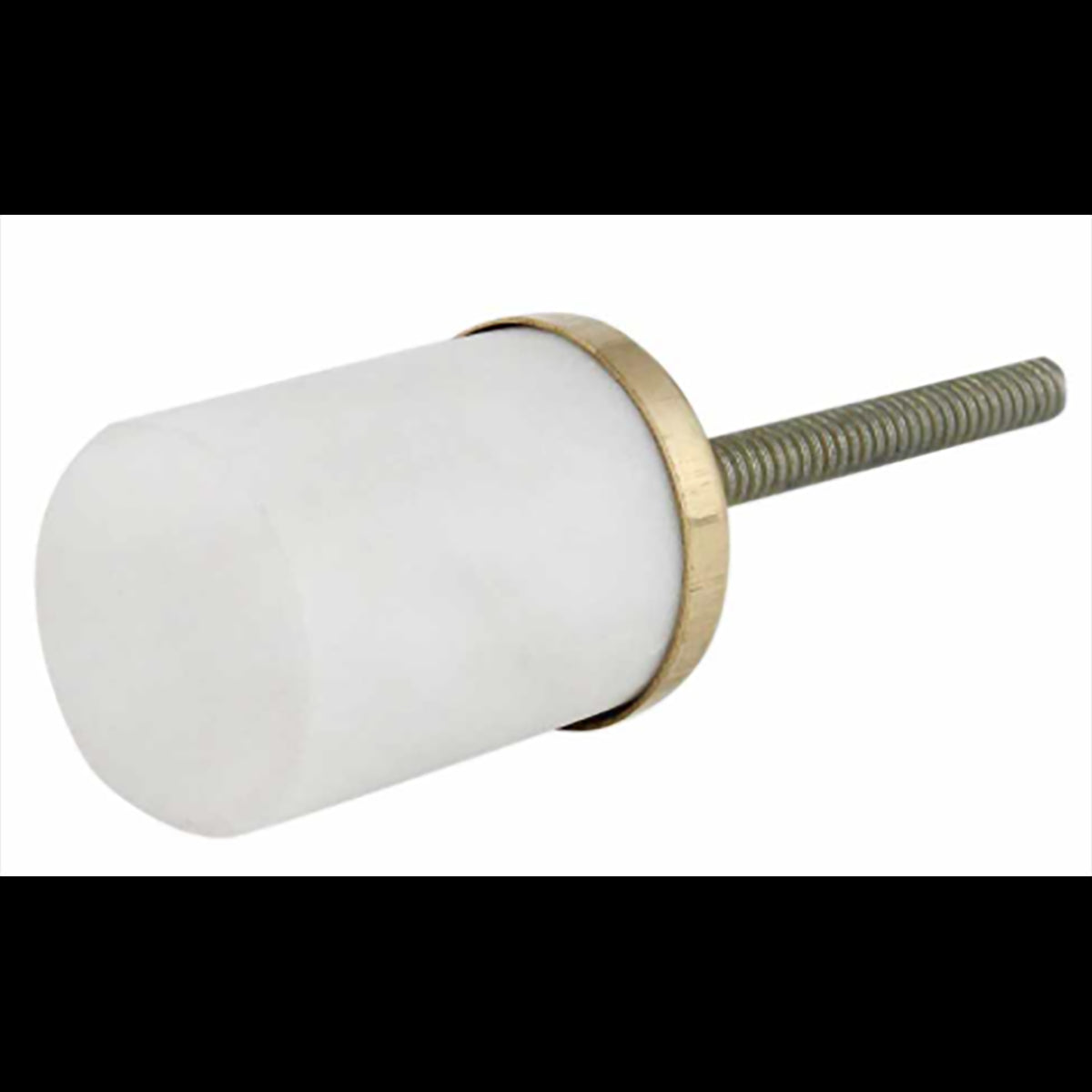 Bouton de Meuble Tube en Pierre Blanche