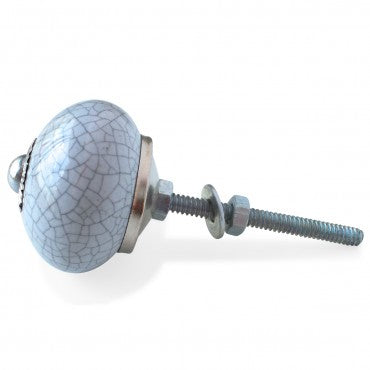 Bouton de Meuble Craquelé Gris