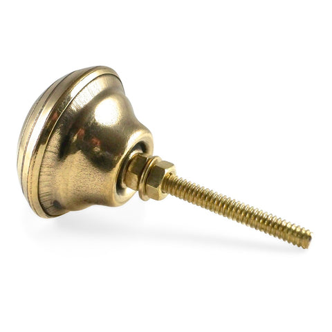 Bouton de Meuble Metal Doré Spirale