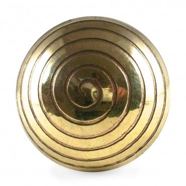 Bouton de Meuble Metal Doré Spirale