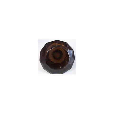 Bouton de Meuble Cabochon Verre Marron