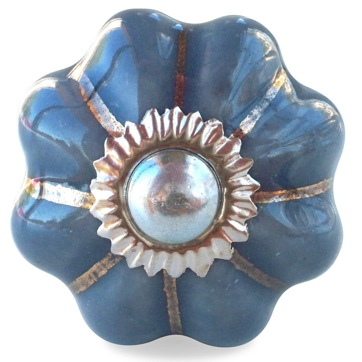 Bouton de Meuble Uni Citrouille Gris