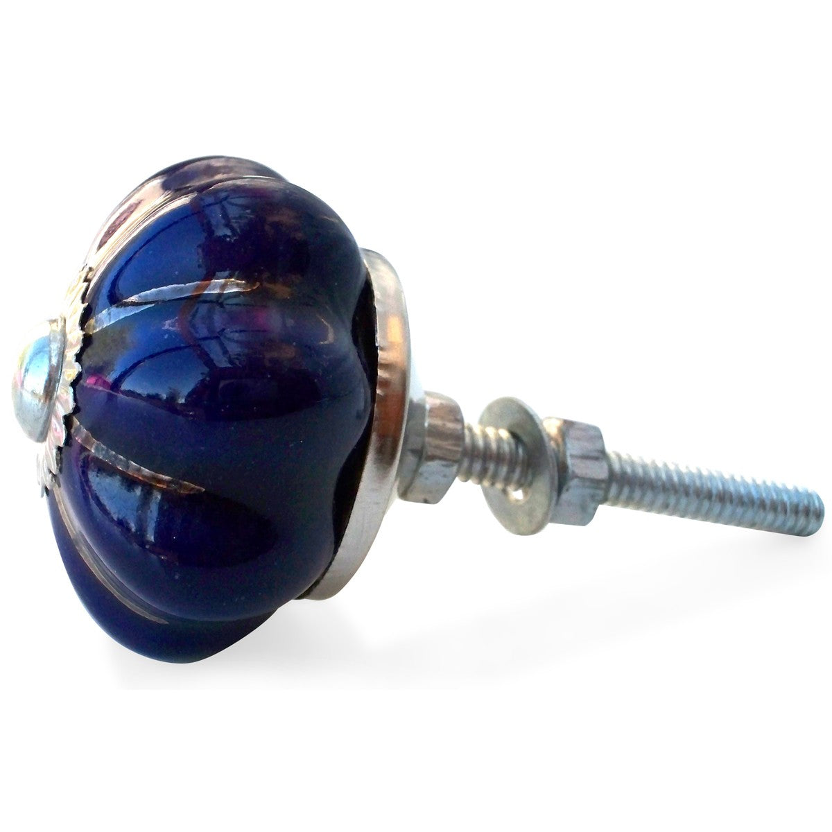 Bouton de Meuble Uni Bleu Marine
