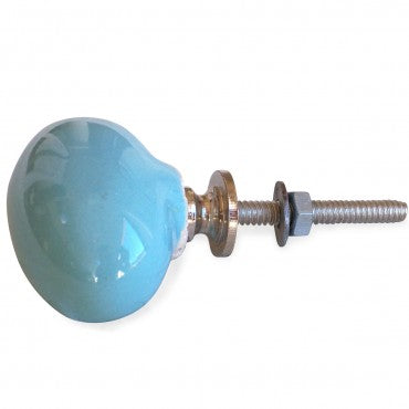 Bouton de Meuble Uni Olive Aqua