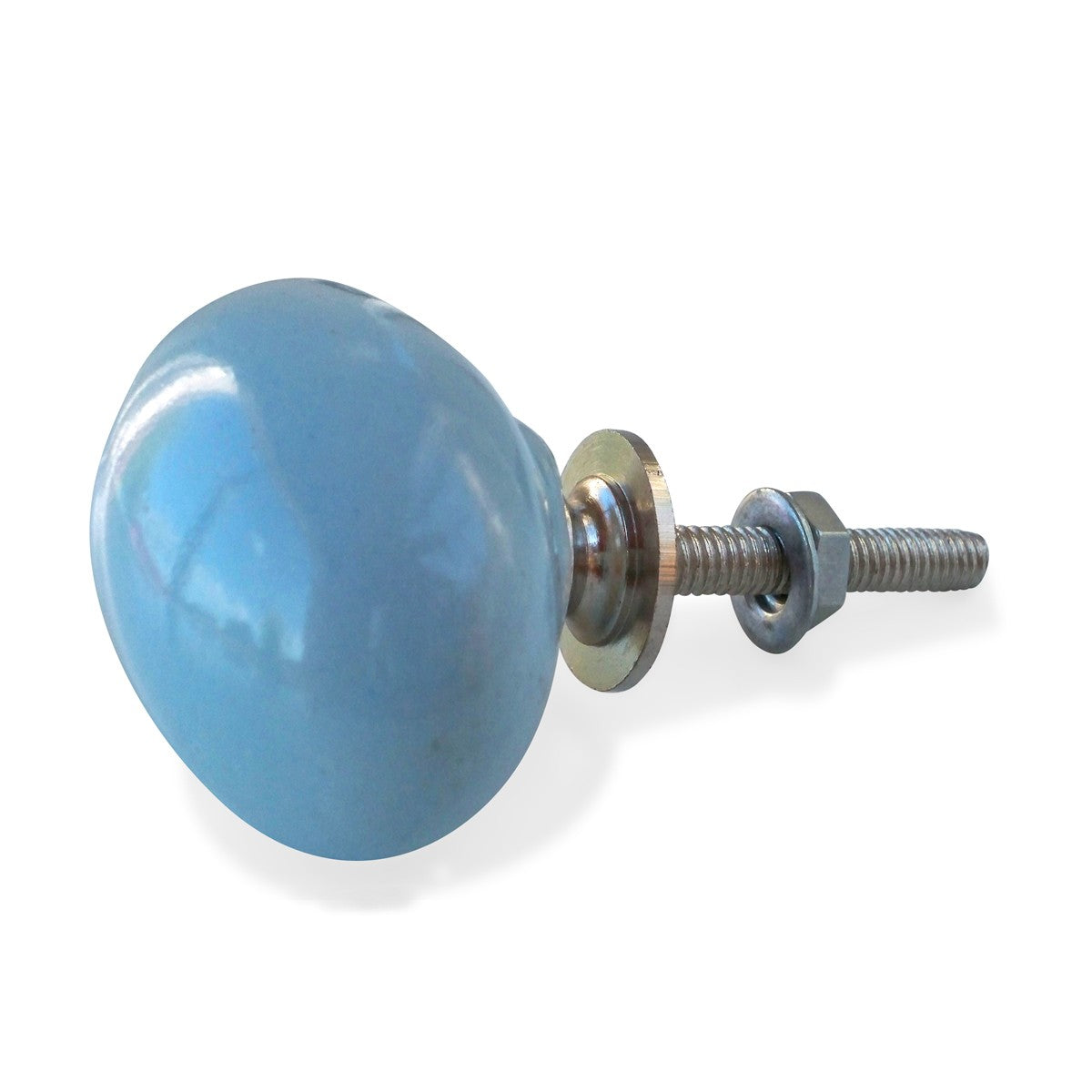 Bouton de Meuble Uni Olive Bleu Ciel